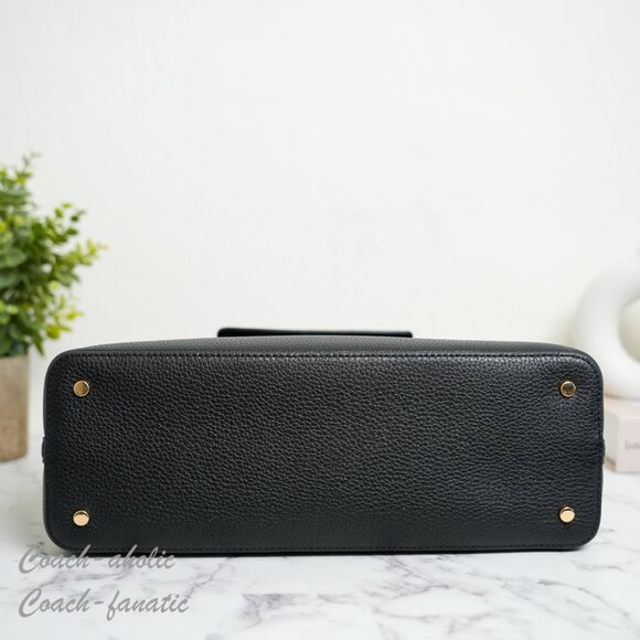 NWT Tory Burch Thea Large Bucket Bag Leather Shoulder Bag in Black - Picture 7 of 10